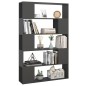 vidaXL Librería separador madera contrachapada gris 100x24x155 cm vidaXL Librería separador madera contrachapada gris 100x24x155 cm