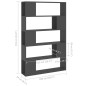 vidaXL Librería separador madera contrachapada gris 100x24x155 cm vidaXL Librería separador madera contrachapada gris 100x24x155 cm