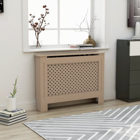 vidaXL Cubierta para radiador MDF 112x19x81,5cm