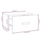 vidaXL Mesita de noche de pared 2 uds 40x29,5x22 cm vidaXL Mesita de noche de pared 2 uds 40x29,5x22 cm