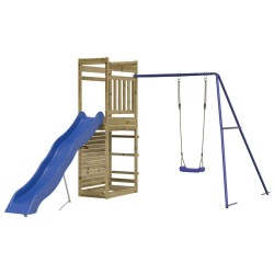 vidaXL Parque infantil de exterior madera de pino impregnada