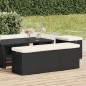 vidaXL Banco otomana con cojín ratán sintético negro 110x30x40 cm vidaXL Banco otomana con cojín ratán sintético negro 110x30x40 cm