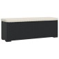 vidaXL Banco otomana con cojín ratán sintético negro 110x30x40 cm vidaXL Banco otomana con cojín ratán sintético negro 110x30x40 cm