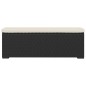 vidaXL Banco otomana con cojín ratán sintético negro 110x30x40 cm vidaXL Banco otomana con cojín ratán sintético negro 110x30x40 cm