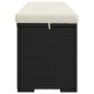 vidaXL Banco otomana con cojín ratán sintético negro 110x30x40 cm vidaXL Banco otomana con cojín ratán sintético negro 110x30x40 cm