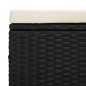 vidaXL Banco otomana con cojín ratán sintético negro 110x30x40 cm vidaXL Banco otomana con cojín ratán sintético negro 110x30x40 cm