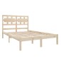 vidaXL Estructura de cama de matrimonio madera maciza 135x190 cm vidaXL Estructura de cama de matrimonio madera maciza 135x190 cm