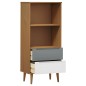 vidaXL Librería MOLDE madera maciza de pino marrón 60x35x133,5 cm vidaXL Librería MOLDE madera maciza de pino marrón 60x35x133,5 cm