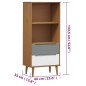 vidaXL Librería MOLDE madera maciza de pino marrón 60x35x133,5 cm vidaXL Librería MOLDE madera maciza de pino marrón 60x35x133,5 cm