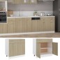vidaXL Armario inferior cajón madera ingeniería roble 80x46x81,5 cm