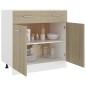 vidaXL Armario inferior cajón madera ingeniería roble 80x46x81,5 cm