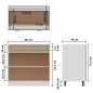 vidaXL Armario inferior cajón madera ingeniería roble 80x46x81,5 cm
