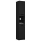 vidaXL Armario de baño de madera contrachapada negro 32x34x188,5 cm vidaXL Armario de baño de madera contrachapada negro 32x34x188,5 cm