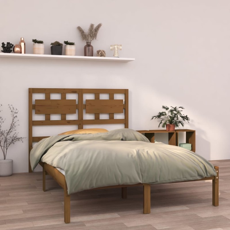 vidaXL Estructura de cama madera maciza de pino marrón miel 120x200 cm vidaXL Estructura de cama madera maciza de pino marrón miel 120x200 cm