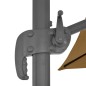 vidaXL Sombrilla voladiza con poste de aluminio gris taupe 400x300 cm vidaXL Sombrilla voladiza con poste de aluminio gris taupe 400x300 cm