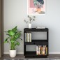 vidaXL Estantería madera maciza de pino negra 60x35x71 cm