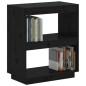 vidaXL Estantería madera maciza de pino negra 60x35x71 cm