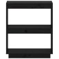 vidaXL Estantería madera maciza de pino negra 60x35x71 cm