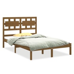 vidaXL Estructura de cama madera maciza de pino marrón miel 120x200 cm