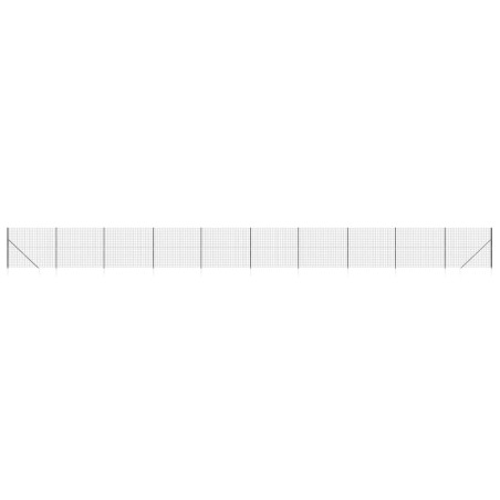 vidaXL Cerca de alambre con pinchos de anclaje gris antracita 1,6x25 m