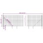 vidaXL Cerca de alambre con pinchos de anclaje gris antracita 1,6x25 m