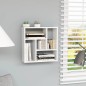 vidaXL Estantería pared contrachapada blanco brillante 45,1x16x45,1 cm vidaXL Estantería pared contrachapada blanco brillante 45,1x16x45,1 cm