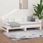 vidaXL Sofá cama extraíble madera maciza de pino blanco 2x(90x200) cm vidaXL Sofá cama extraíble madera maciza de pino blanco 2x(90x200) cm