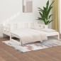 vidaXL Sofá cama extraíble madera maciza de pino blanco 2x(90x200) cm vidaXL Sofá cama extraíble madera maciza de pino blanco 2x(90x200) cm