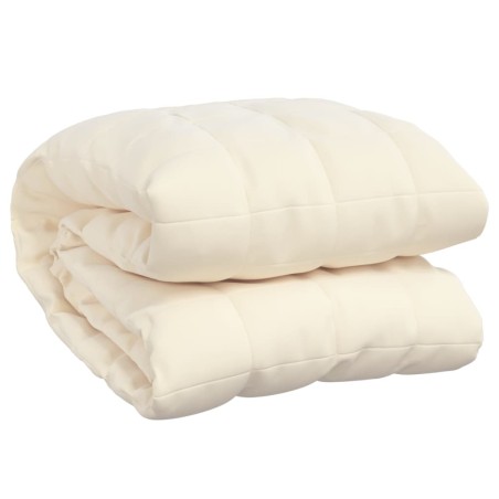 vidaXL Manta con peso tela color crema claro 122x183 cm 9 kg