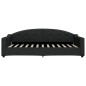 vidaXL Sofá cama con colchón tela negro 100x200 cm
