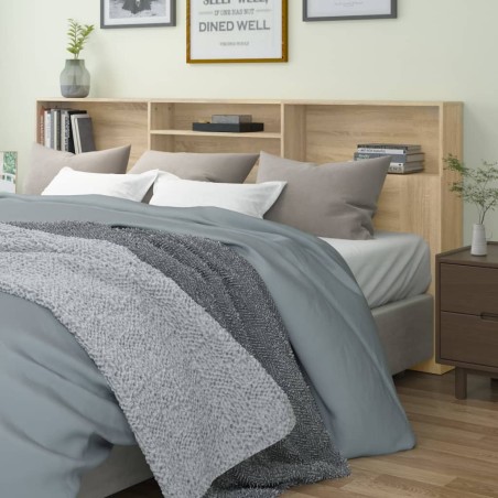 vidaXL Mueble cabecero color roble Sonoma 220x19x103,5 cm