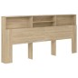 vidaXL Mueble cabecero color roble Sonoma 220x19x103,5 cm