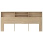 vidaXL Mueble cabecero color roble Sonoma 220x19x103,5 cm