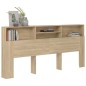 vidaXL Mueble cabecero color roble Sonoma 220x19x103,5 cm
