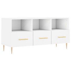 vidaXL Mueble de TV madera de ingeniería blanco 102x36x50 cm