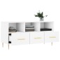 vidaXL Mueble de TV madera de ingeniería blanco 102x36x50 cm vidaXL Mueble de TV madera de ingeniería blanco 102x36x50 cm