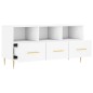 vidaXL Mueble de TV madera de ingeniería blanco 102x36x50 cm vidaXL Mueble de TV madera de ingeniería blanco 102x36x50 cm
