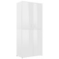 vidaXL Mueble zapatero contrachapada blanco brillo 80x39x178 cm