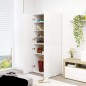 vidaXL Mueble zapatero contrachapada blanco brillo 80x39x178 cm
