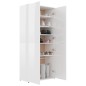 vidaXL Mueble zapatero contrachapada blanco brillo 80x39x178 cm