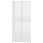 vidaXL Mueble zapatero contrachapada blanco brillo 80x39x178 cm