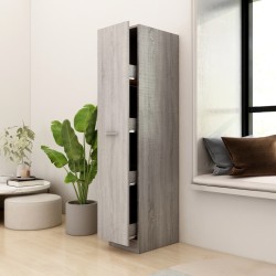vidaXL Armario boticario contrachapado gris Sonoma 30x42,5x150 cm