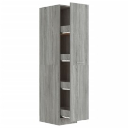 vidaXL Armario boticario contrachapado gris Sonoma 30x42,5x150 cm