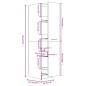 vidaXL Armario boticario contrachapado gris Sonoma 30x42,5x150 cm