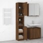 vidaXL Armario de baño contrachapada marrón roble 32x34x188,5 cm vidaXL Armario de baño contrachapada marrón roble 32x34x188,5 cm