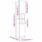 vidaXL Armario de baño contrachapada marrón roble 32x34x188,5 cm vidaXL Armario de baño contrachapada marrón roble 32x34x188,5 cm