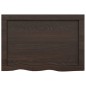 vidaXL Encimera baño madera maciza tratada gris oscuro 60x40x(2-6) cm vidaXL Encimera baño madera maciza tratada gris oscuro 60x40x(2-6) cm