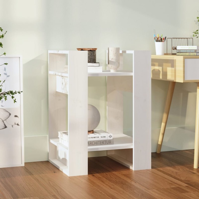vidaXL Estantería/divisor de espacios madera pino blanco 41x35x57 cm vidaXL Estantería/divisor de espacios madera pino blanco 41x35x57 cm