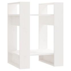 vidaXL Estantería/divisor de espacios madera pino blanco 41x35x57 cm