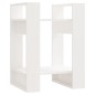 vidaXL Estantería/divisor de espacios madera pino blanco 41x35x57 cm vidaXL Estantería/divisor de espacios madera pino blanco 41x35x57 cm